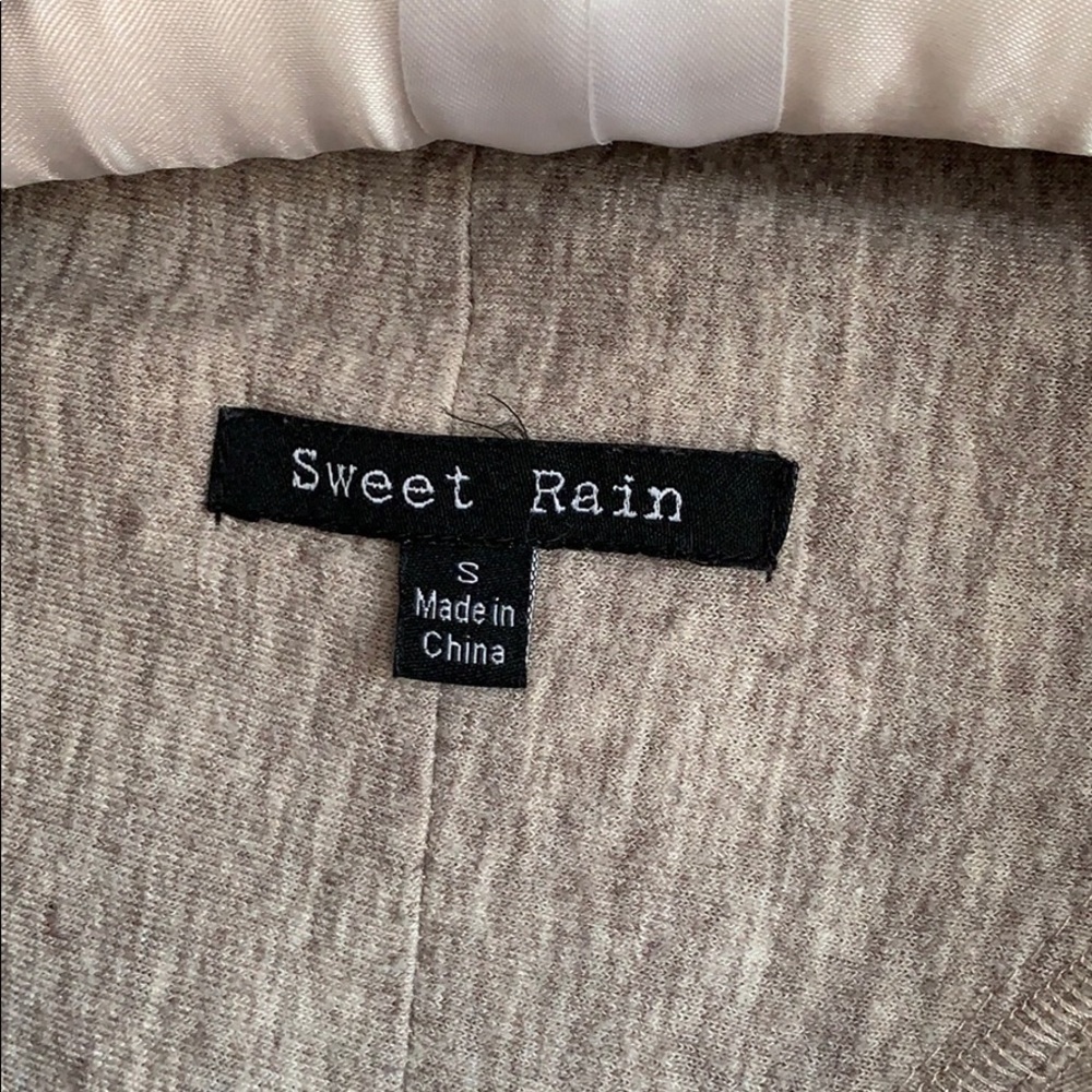 Sweet Rain Bianca Heathered Drape Front Cardigan - Picture 2 of 8